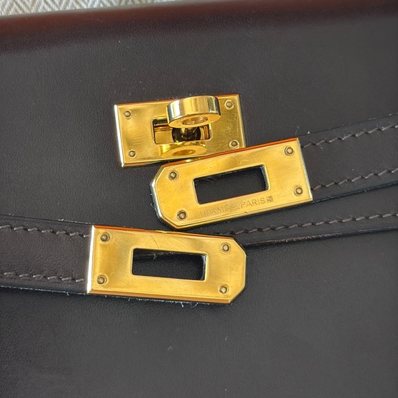 💯 Authentic Hermès Kelly Longue Wallet dark brown—SOLD - Picture 9 of 16